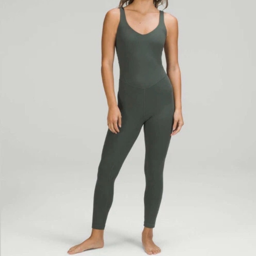 Lululemon Athletica Womens Align Bodysuit Size 6 Smoked Spruce olive